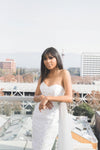 White Knee Length Sweetheart Vintage Dress