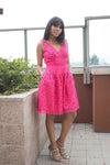Pink Sequin Strapless Dress
