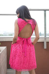 Pink Sequin Strapless Dress