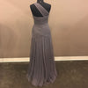Grey One Shoulder Tulle Gown