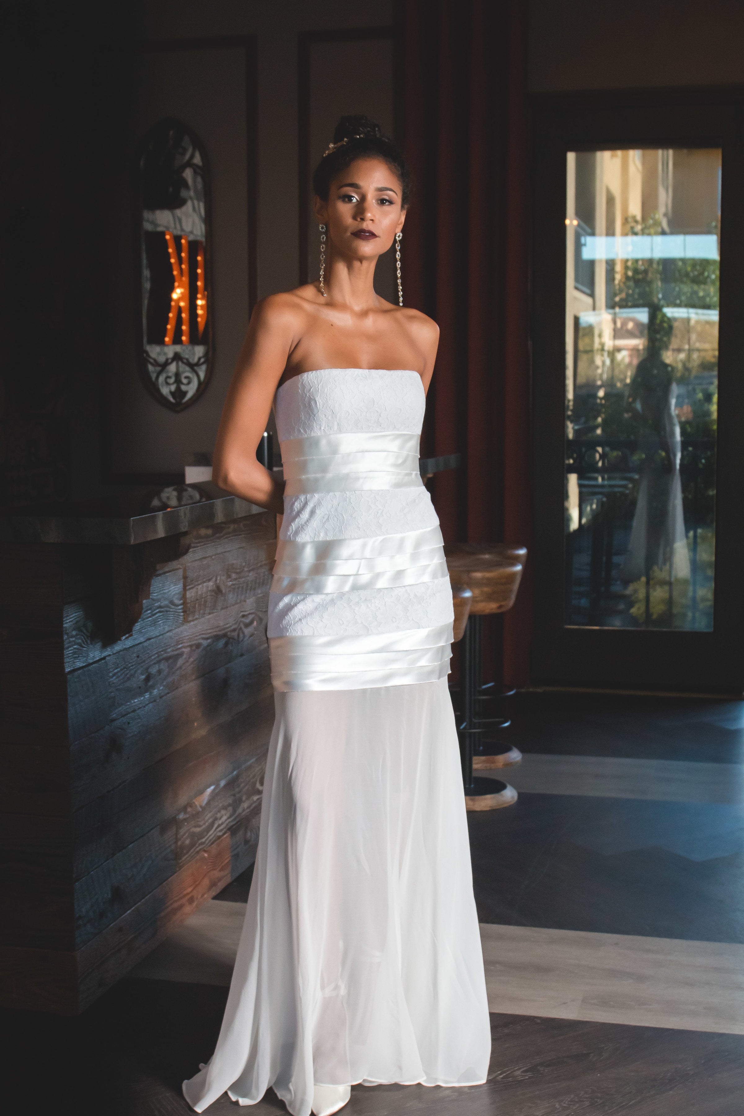 White Sweetheart Dress with Sheer Bottom thebridalgods White Sweetheart Dress with Sheer Bottom thebridalgods