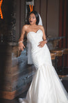 White Sweetheart Mermaid Gown