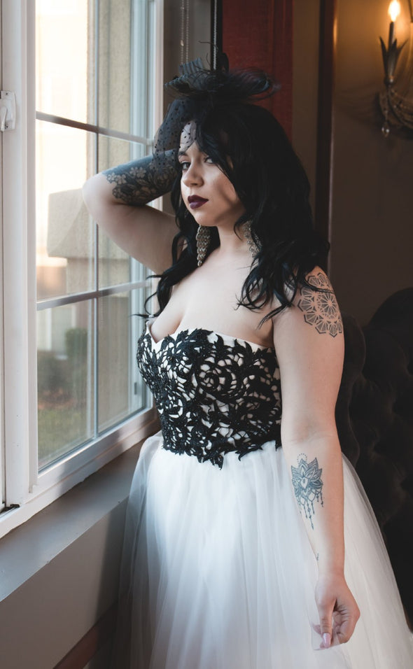 Art Deco Sweetheart Bodice Ball Gown